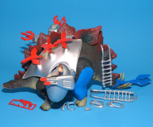DINO RIDERS STEGOSAURUS TARK & VEGA 100% COMPLETE 1988 TYCO WORKS!