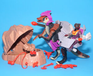 DINO RIDERS SAUROLOPHUS & LOKUS 100% COMPLETE 1989 TYCO