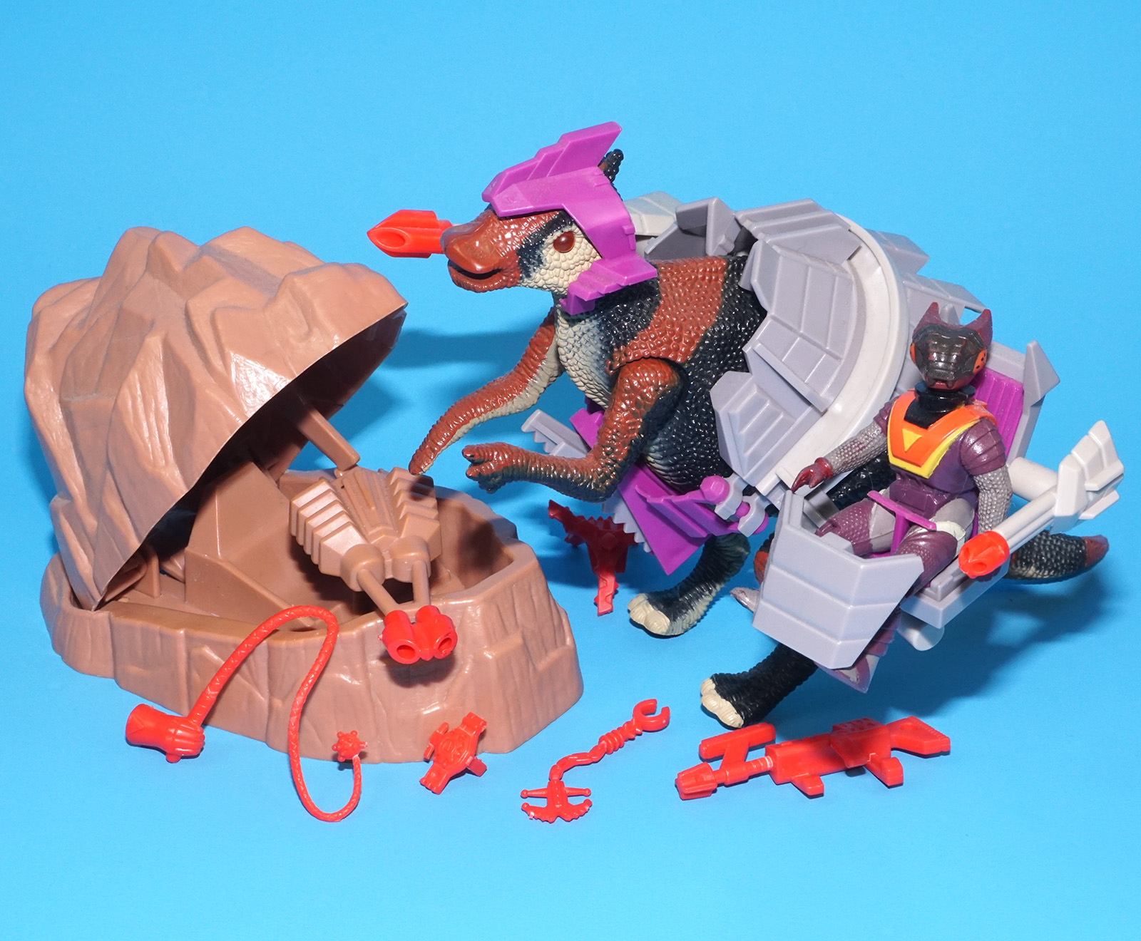 DINO RIDERS SAUROLOPHUS & LOKUS 100% COMPLETE 1989 TYCO - Image 2