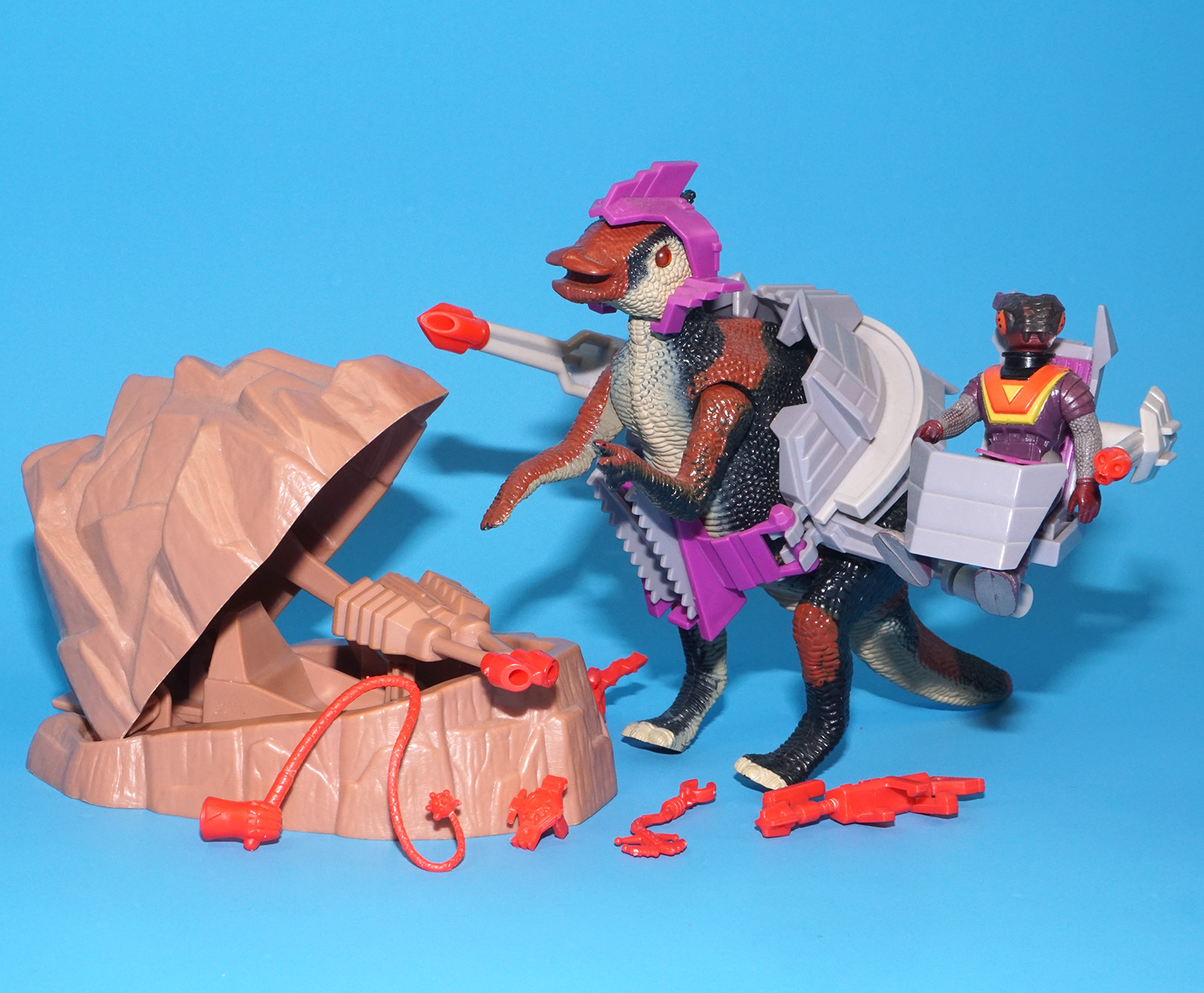 DINO RIDERS SAUROLOPHUS & LOKUS 100% COMPLETE 1989 TYCO - Image 3