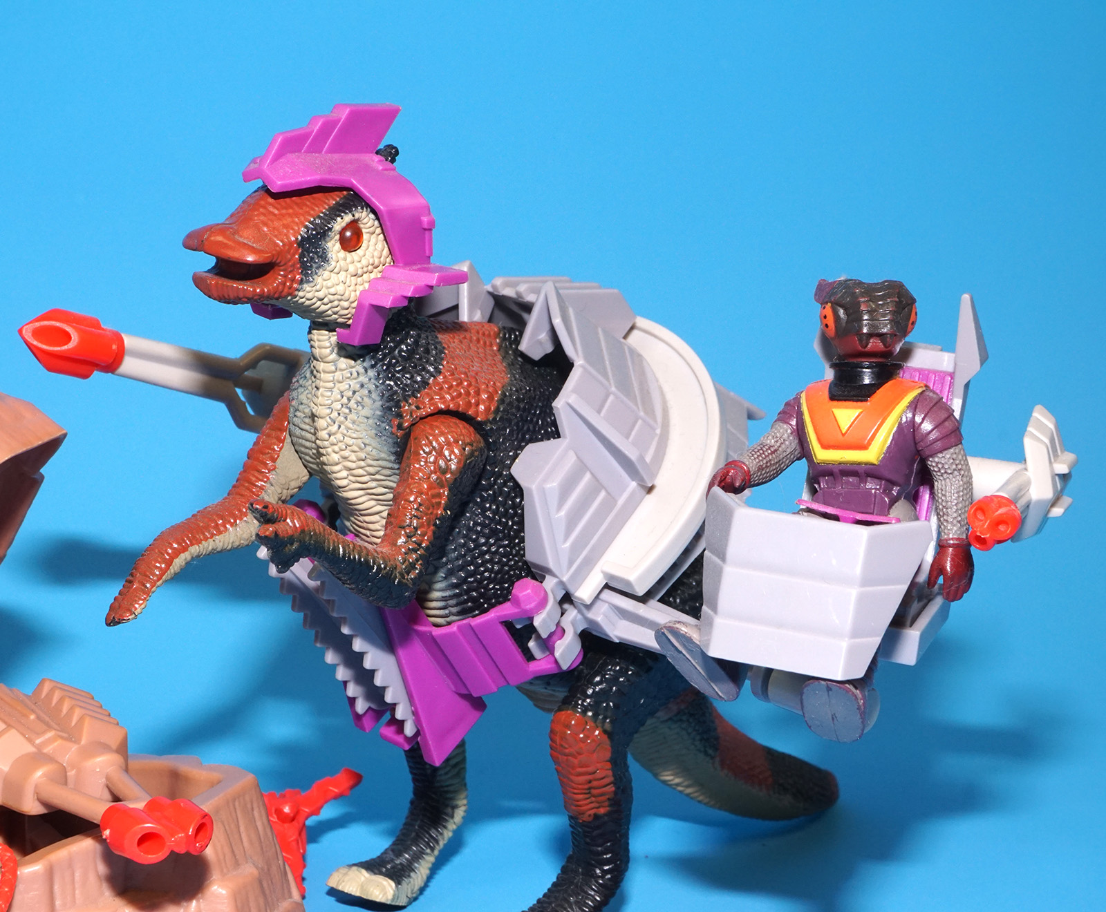 DINO RIDERS SAUROLOPHUS & LOKUS 100% COMPLETE 1989 TYCO - Image 4