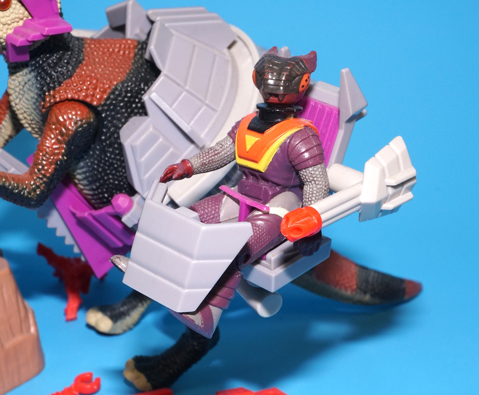 DINO RIDERS SAUROLOPHUS & LOKUS 100% COMPLETE 1989 TYCO - Image 6