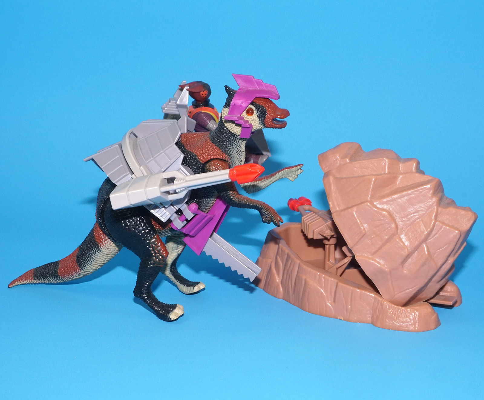 DINO RIDERS SAUROLOPHUS & LOKUS 100% COMPLETE 1989 TYCO - Image 7