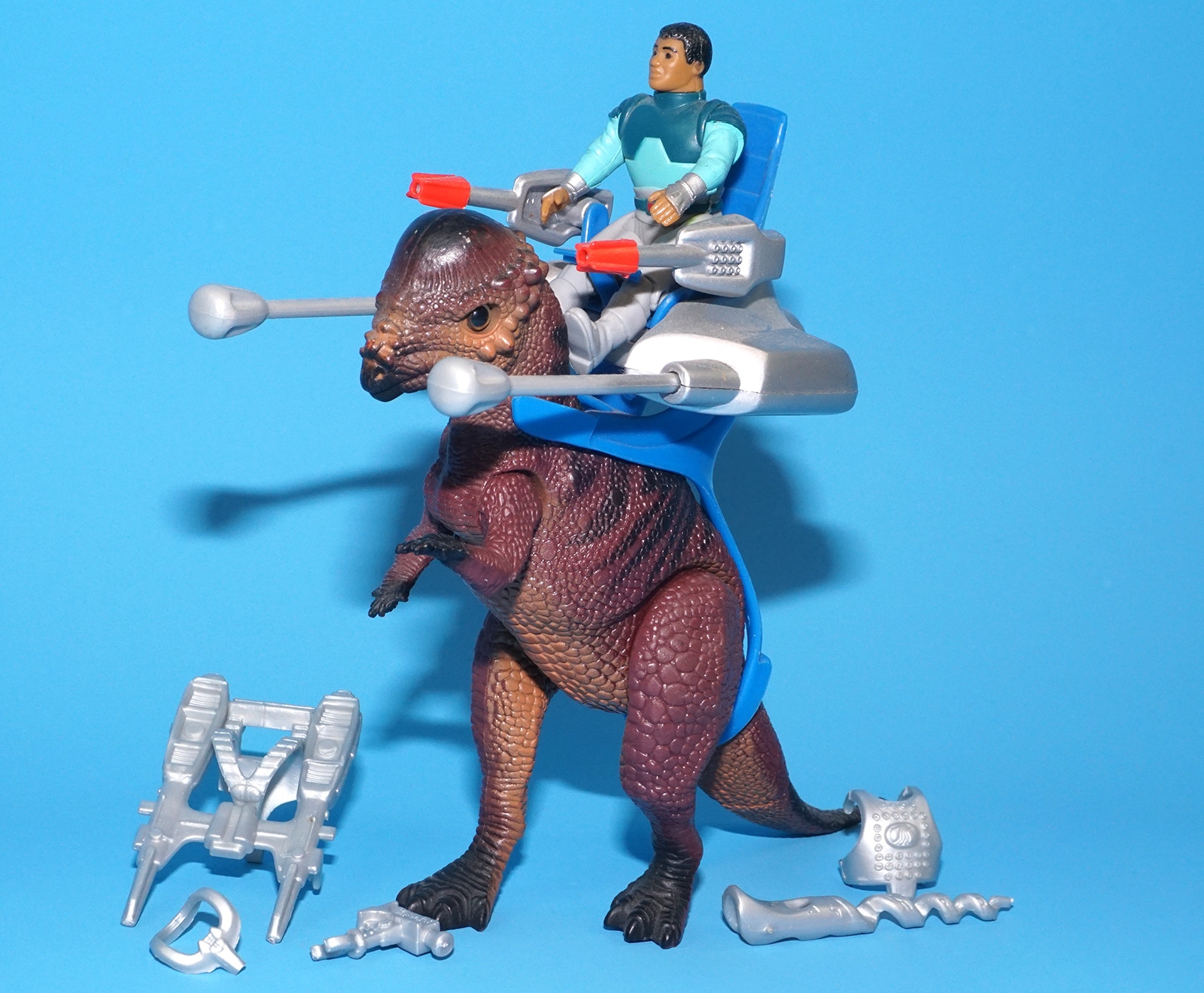 DINO RIDERS PACHYCEPHALOSAURUS & TAGG 100% COMPLETE 1989 TYCO - Image 3