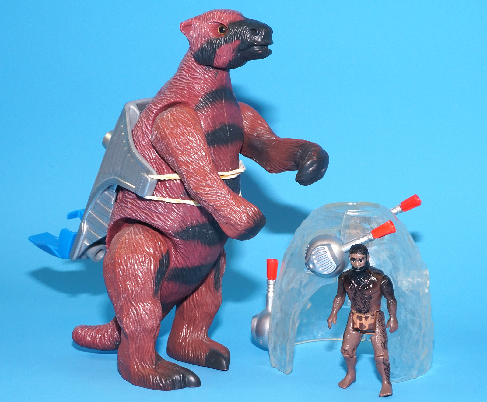 DINO RIDERS ICE AGE GIANT GROUND SLOTH & ULK 100% COMPLETE 1990 TYCO READ - Image 5