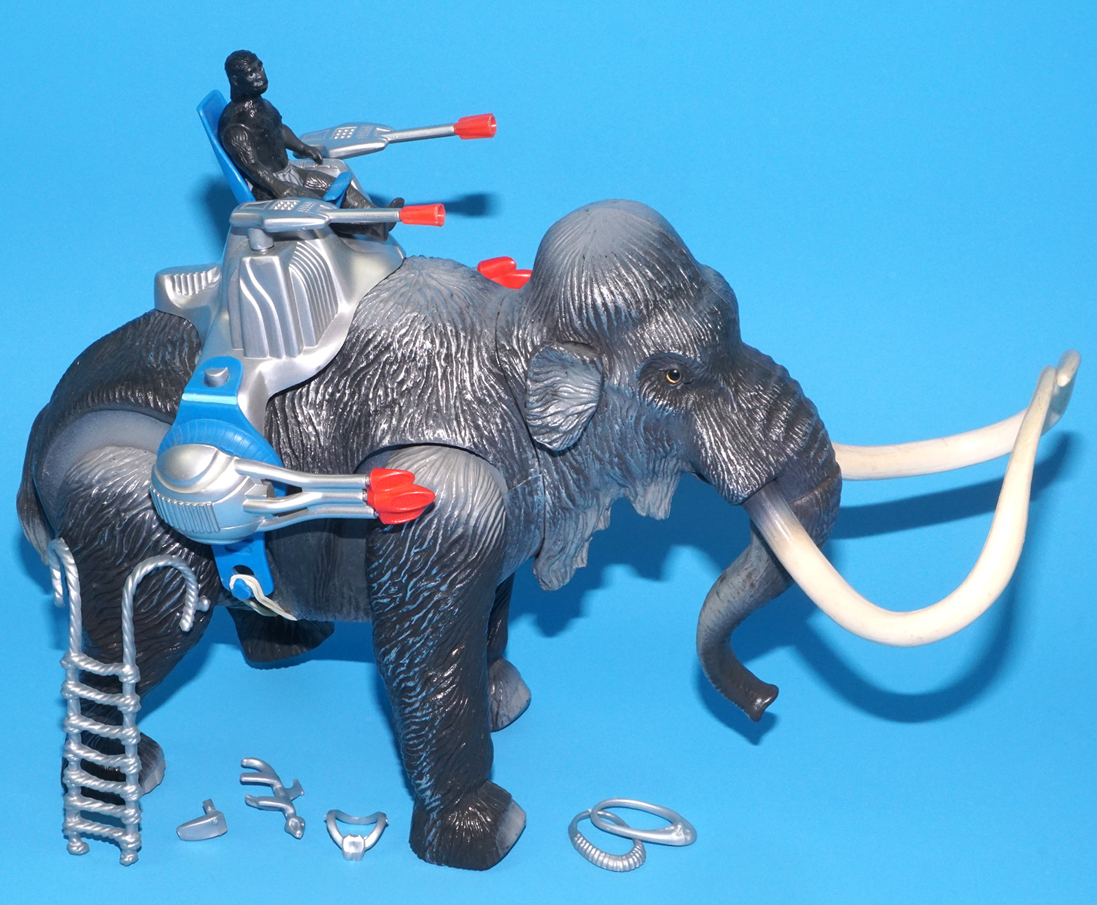 DINO RIDERS ICE AGE WOOLY MAMMOTH & GROM 100% COMPLETE 1990 TYCO WORKS! - Image 2