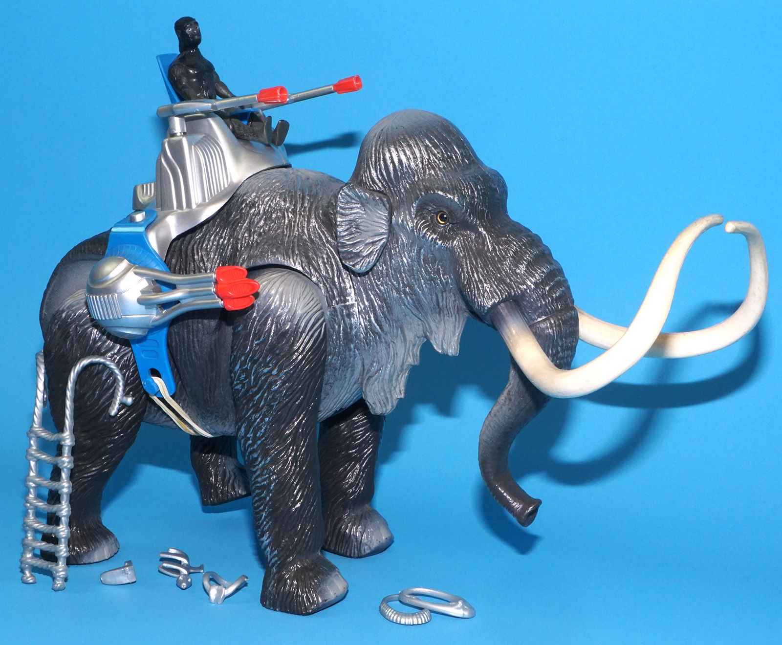 DINO RIDERS ICE AGE WOOLY MAMMOTH & GROM 100% COMPLETE 1990 TYCO WORKS! - Image 3