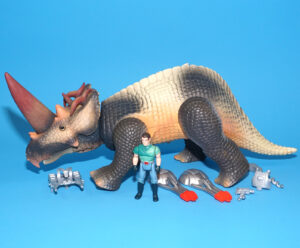 DINO RIDERS SERIES 3 PACHYRHINOSAURUS & ATLAS NEAR COMPLETE 1990 TYCO WORKS!