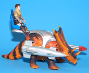 DINO RIDERS SERIES 3 CHASMOSAURUS & LLAVA NEAR COMPLETE 1990 TYCO