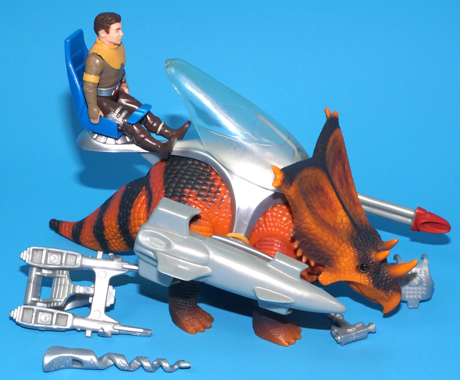 DINO RIDERS SERIES 3 CHASMOSAURUS & LLAVA 100% COMPLETE 1990 TYCO - Image 2