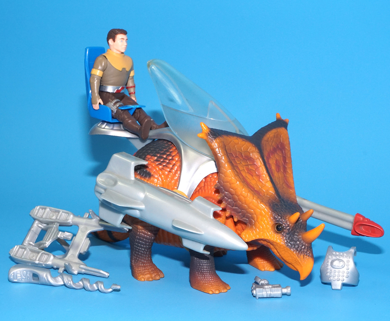 DINO RIDERS SERIES 3 CHASMOSAURUS & LLAVA 100% COMPLETE 1990 TYCO - Image 3