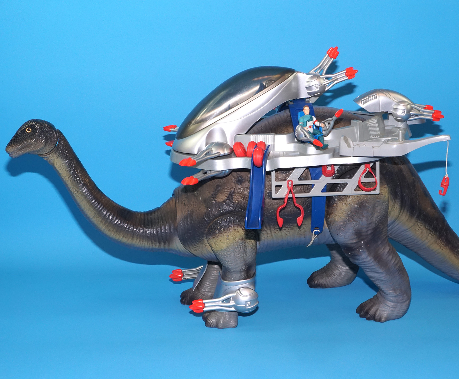 DINO RIDERS BRONTOSAURUS & ION NEAR COMPLETE 1989 TYCO READ - Image 2