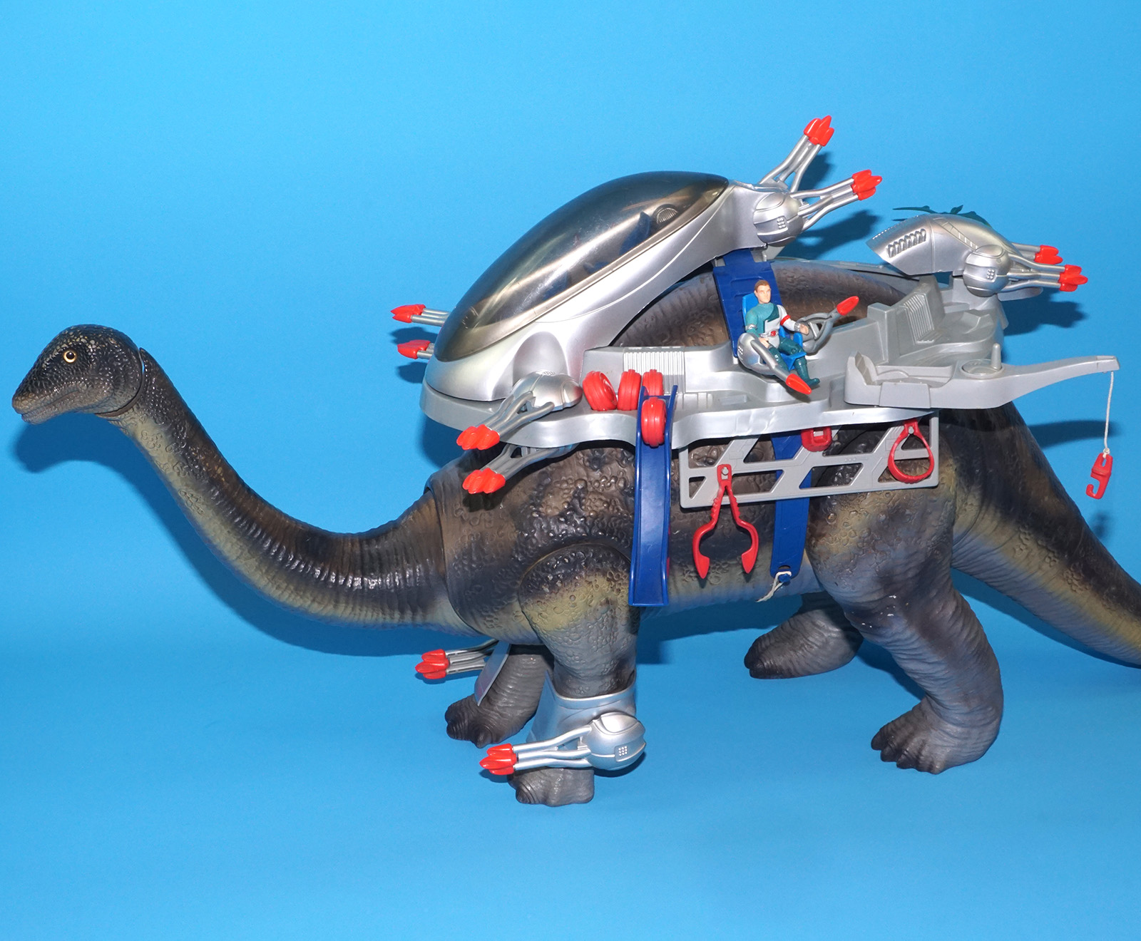 DINO RIDERS BRONTOSAURUS & ION NEAR COMPLETE 1989 TYCO READ - Image 3