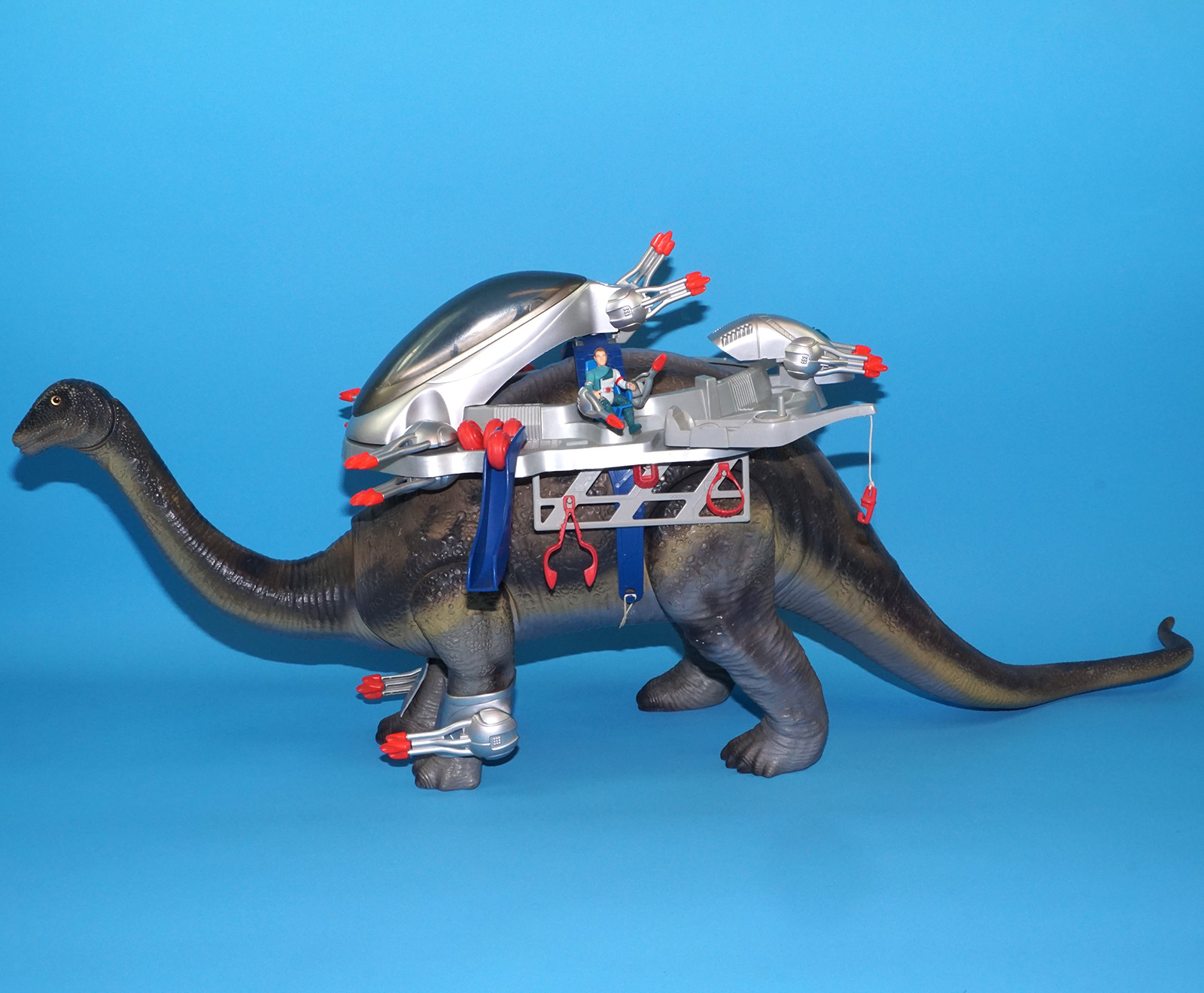 DINO RIDERS BRONTOSAURUS & ION NEAR COMPLETE 1989 TYCO READ - Image 5