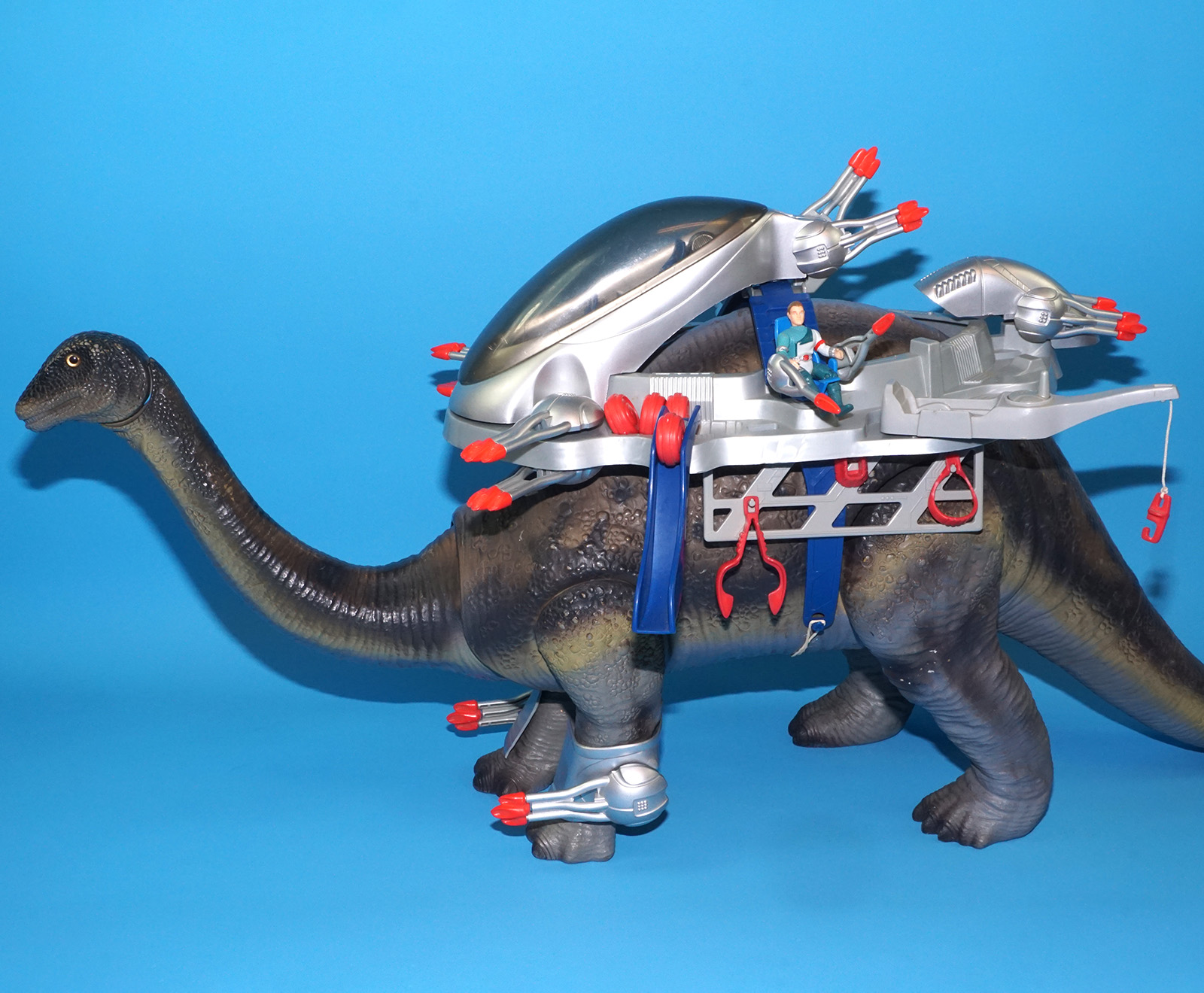 DINO RIDERS BRONTOSAURUS & ION NEAR COMPLETE 1989 TYCO READ - Image 7