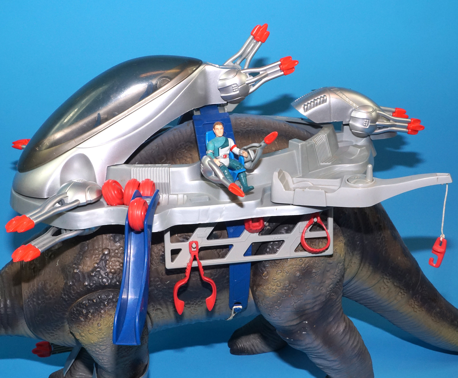 DINO RIDERS BRONTOSAURUS & ION NEAR COMPLETE 1989 TYCO READ - Image 8