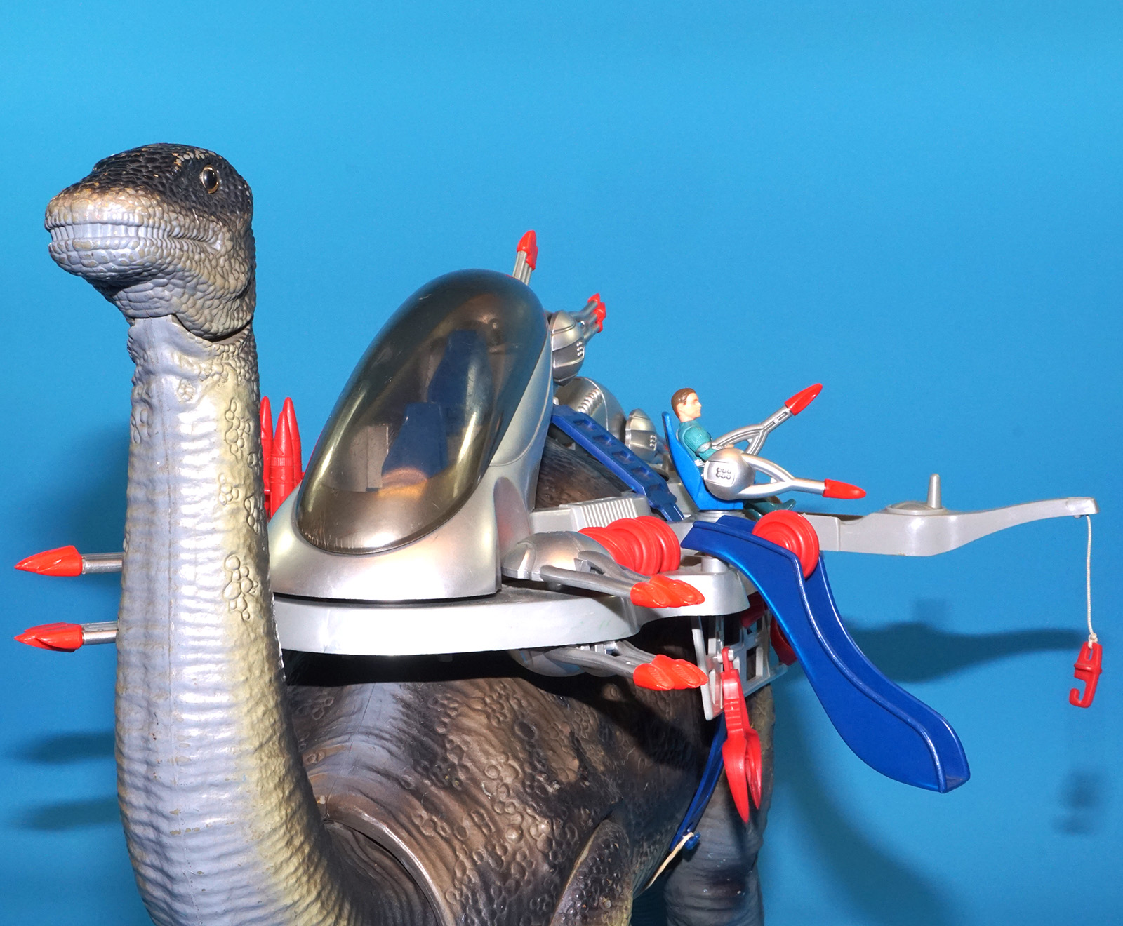 DINO RIDERS BRONTOSAURUS & ION NEAR COMPLETE 1989 TYCO READ - Image 17