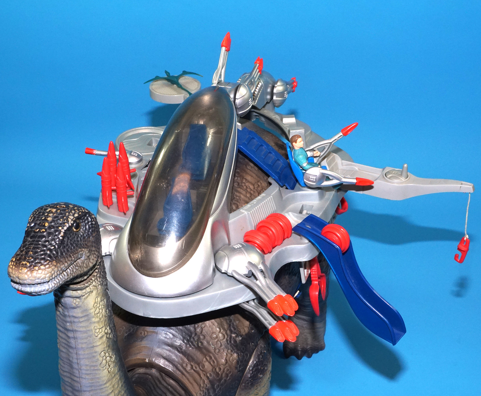 DINO RIDERS BRONTOSAURUS & ION NEAR COMPLETE 1989 TYCO READ - Image 18