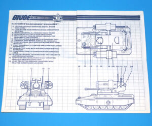 1989 GI JOE SGT SLAUGHTERS MARAUDERS EQUALIZER SPARE BLUEPRINT INSTRUCTIONS BRAZIL US HASBRO