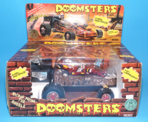 DOOMSTERS BATTERY OP MONSTER CAR MELTDOWN 100% COMPLETE MIB EURO BOX 1986 VECTOR INTERCONTINENTAL HORROR TOY WORKS!