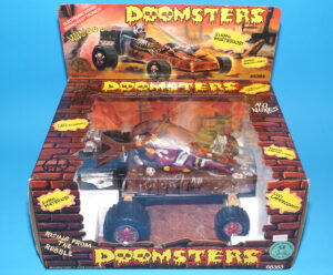 DOOMSTERS BATTERY OP MONSTER CAR MELTDOWN 100% COMPLETE MIB EURO BOX 1986 VECTOR INTERCONTINENTAL HORROR TOY WORKS!