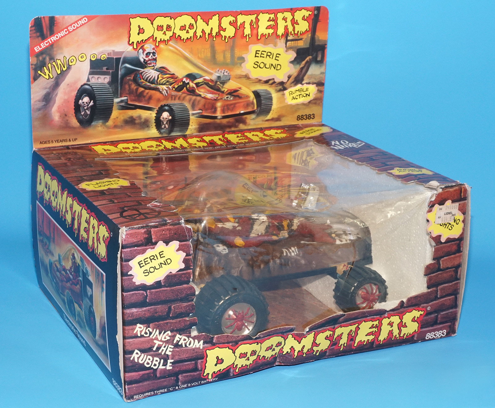 DOOMSTERS BATTERY OP MONSTER CAR MELTDOWN 100% COMPLETE MIB US BOX 1986 VECTOR INTERCONTINENTAL HORROR TOY WORKS! - Image 4