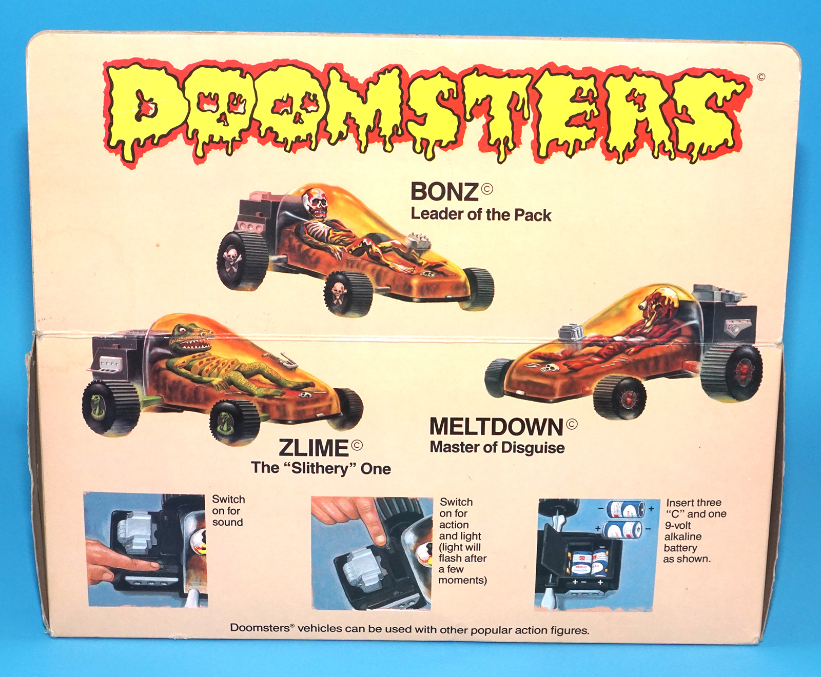 DOOMSTERS BATTERY OP MONSTER CAR MELTDOWN 100% COMPLETE MIB US BOX 1986 VECTOR INTERCONTINENTAL HORROR TOY WORKS! - Image 8