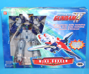 MOBILE SUIT GUNDAM WING DELUXE TRANSFORMING TOY COMPLETE BOXED MIB EURO BOX 1995 BANDAI GIGI ITALY