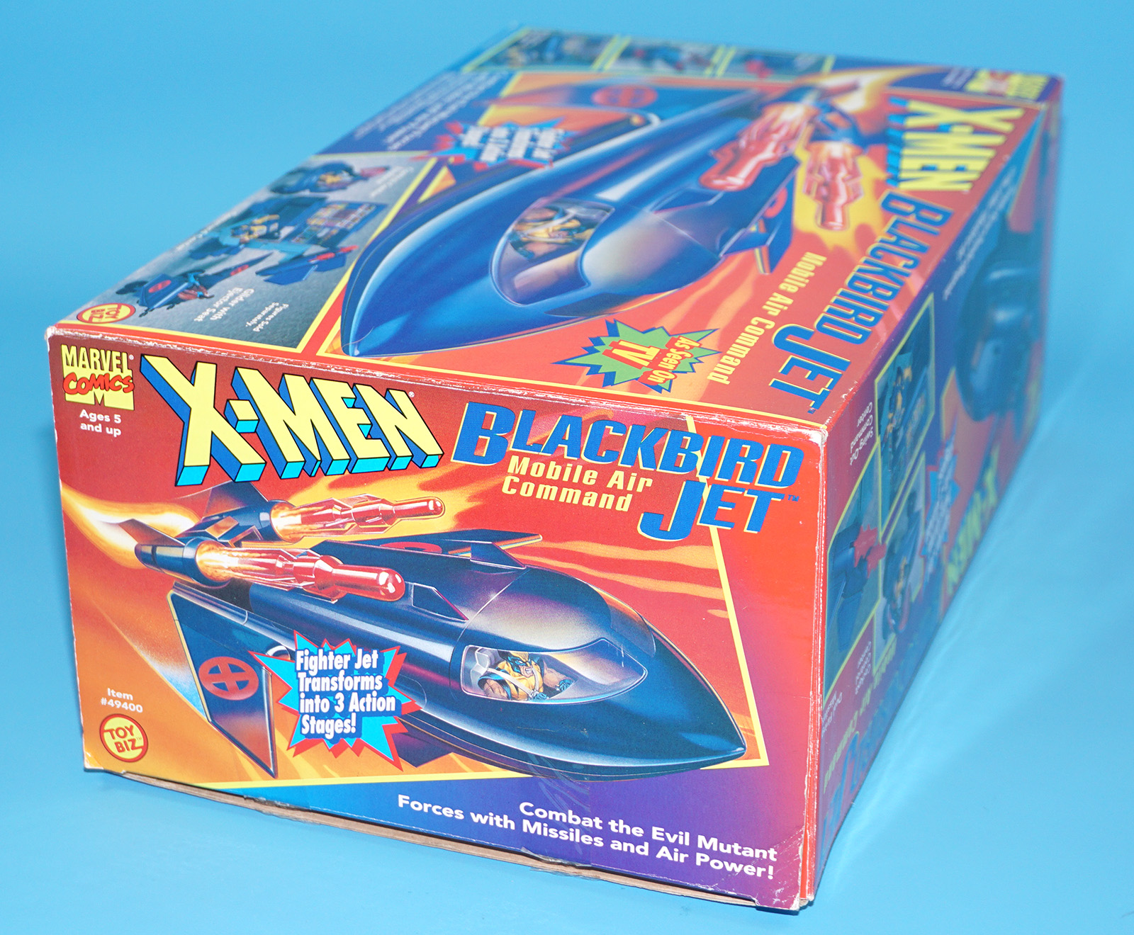 MARVEL COMICS X-MEN BLACKBIRD JET MOBILE AIR COMMAND MIB NRFB SEALED CONTENTS 1994 TOY BOZ TOYBIZ - Image 5