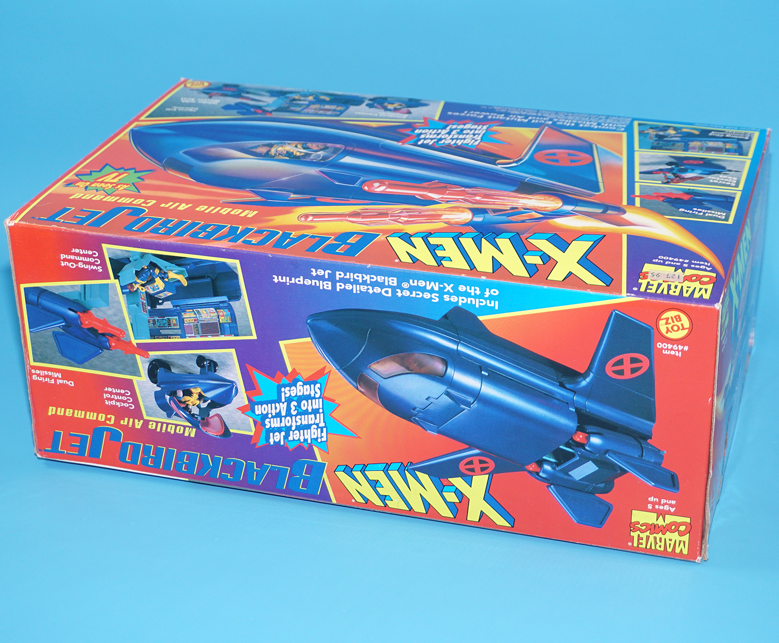 MARVEL COMICS X-MEN BLACKBIRD JET MOBILE AIR COMMAND MIB NRFB SEALED CONTENTS 1994 TOY BOZ TOYBIZ - Image 6