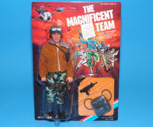 THE MAGNIFICENT TEAM SOLDIER MOC MOSC EURO CARD 1986 TONG IND CO PACO TOYS LION ROCK MEGO GI JOE HAWK KO