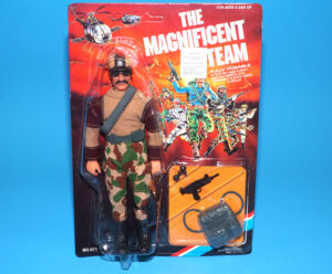 THE MAGNIFICENT TEAM SOLDIER MOC MOSC EURO CARD 1986 TONG IND CO PACO TOYS LION ROCK MEGO GI JOE KO