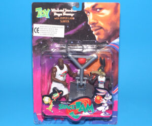 SPACE JAM KO TOY MICHAEL JORDAN & BUGS BUNNY MOC MOSC EURO CARD 1996 CHINA BOOTLEG