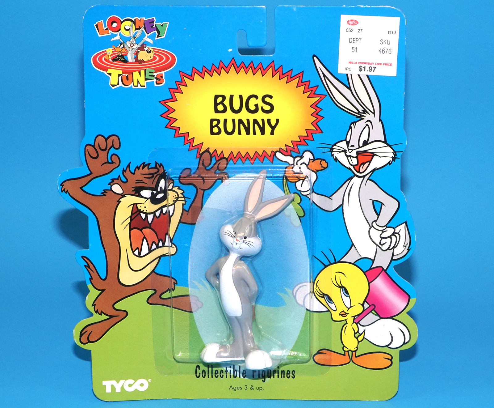 LOONEY TUNES COLLECTIBLE FIGURINES BUGS BUNNY MOC MOSC US CARD 1994 TYCO - Image 3