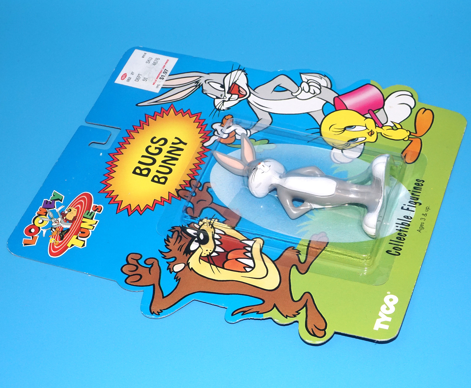 LOONEY TUNES COLLECTIBLE FIGURINES BUGS BUNNY MOC MOSC US CARD 1994 TYCO - Image 4
