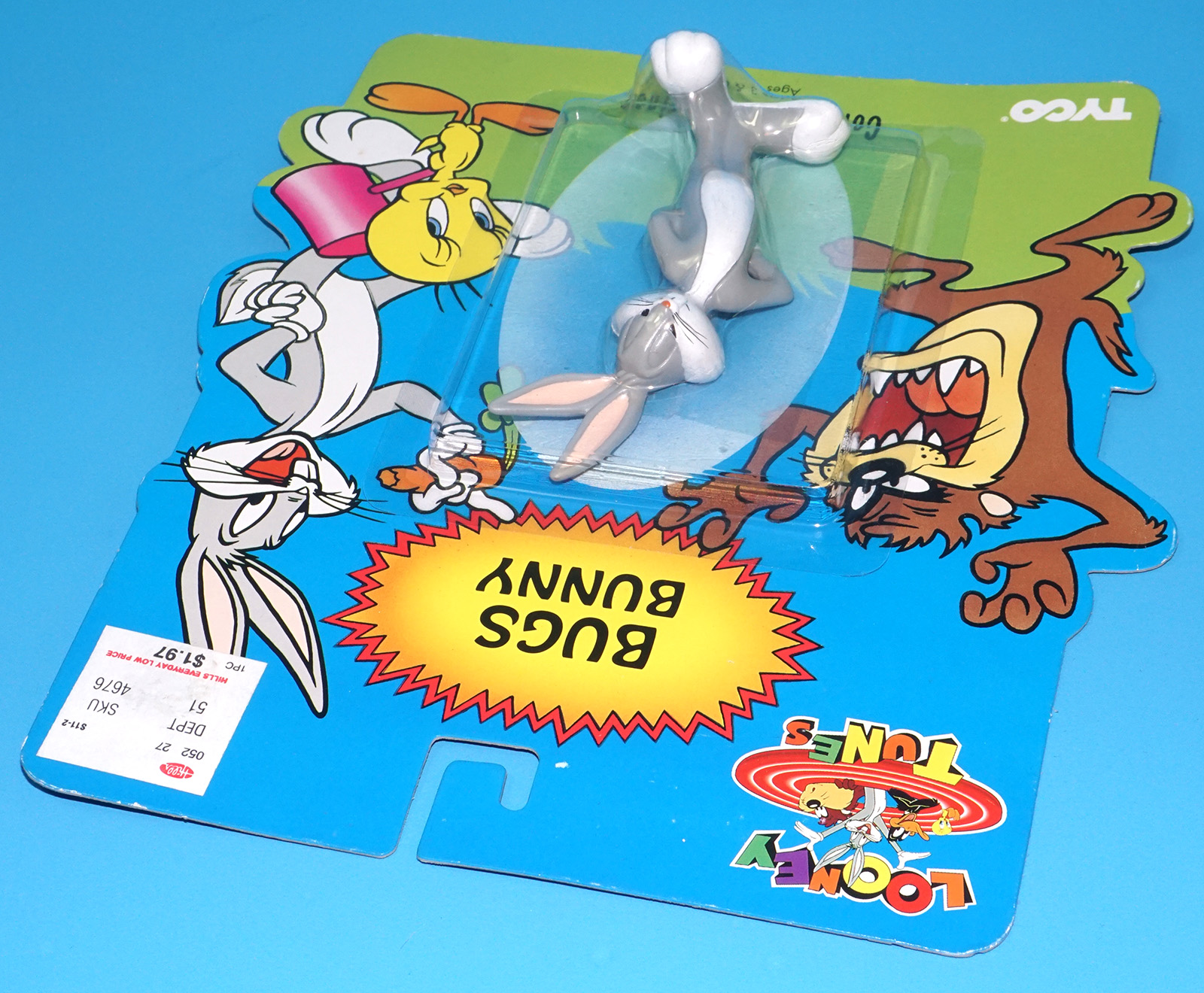 LOONEY TUNES COLLECTIBLE FIGURINES BUGS BUNNY MOC MOSC US CARD 1994 TYCO - Image 5