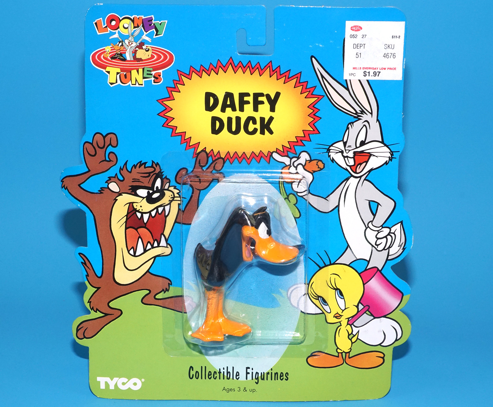 LOONEY TUNES COLLECTIBLE FIGURINES DAFFY DUCK MOC MOSC US CARD 1994 TYCO - Image 3