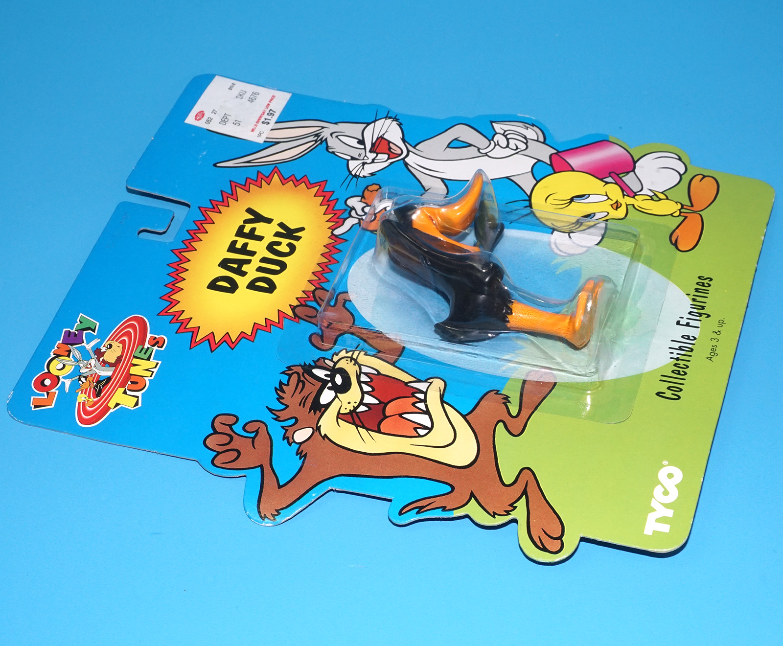 LOONEY TUNES COLLECTIBLE FIGURINES DAFFY DUCK MOC MOSC US CARD 1994 TYCO - Image 4