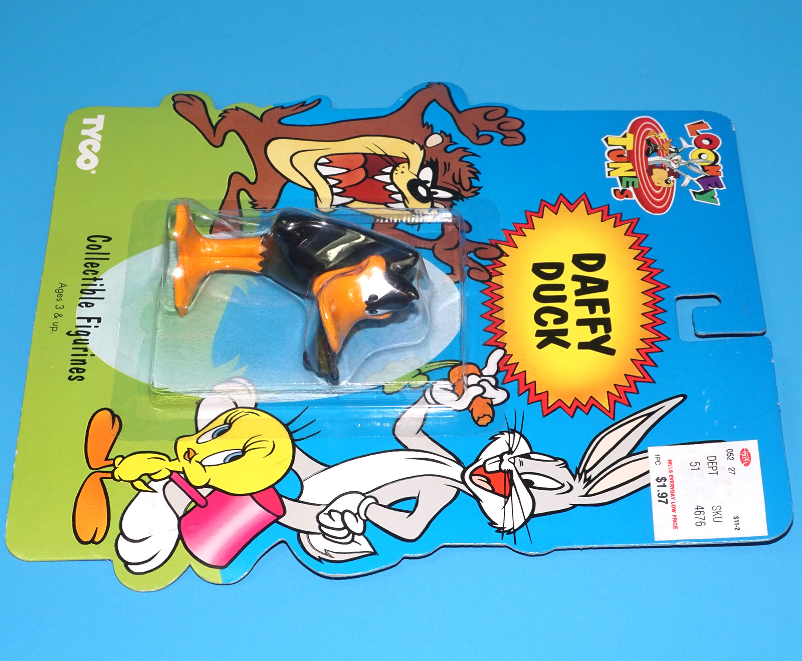 LOONEY TUNES COLLECTIBLE FIGURINES DAFFY DUCK MOC MOSC US CARD 1994 TYCO - Image 6