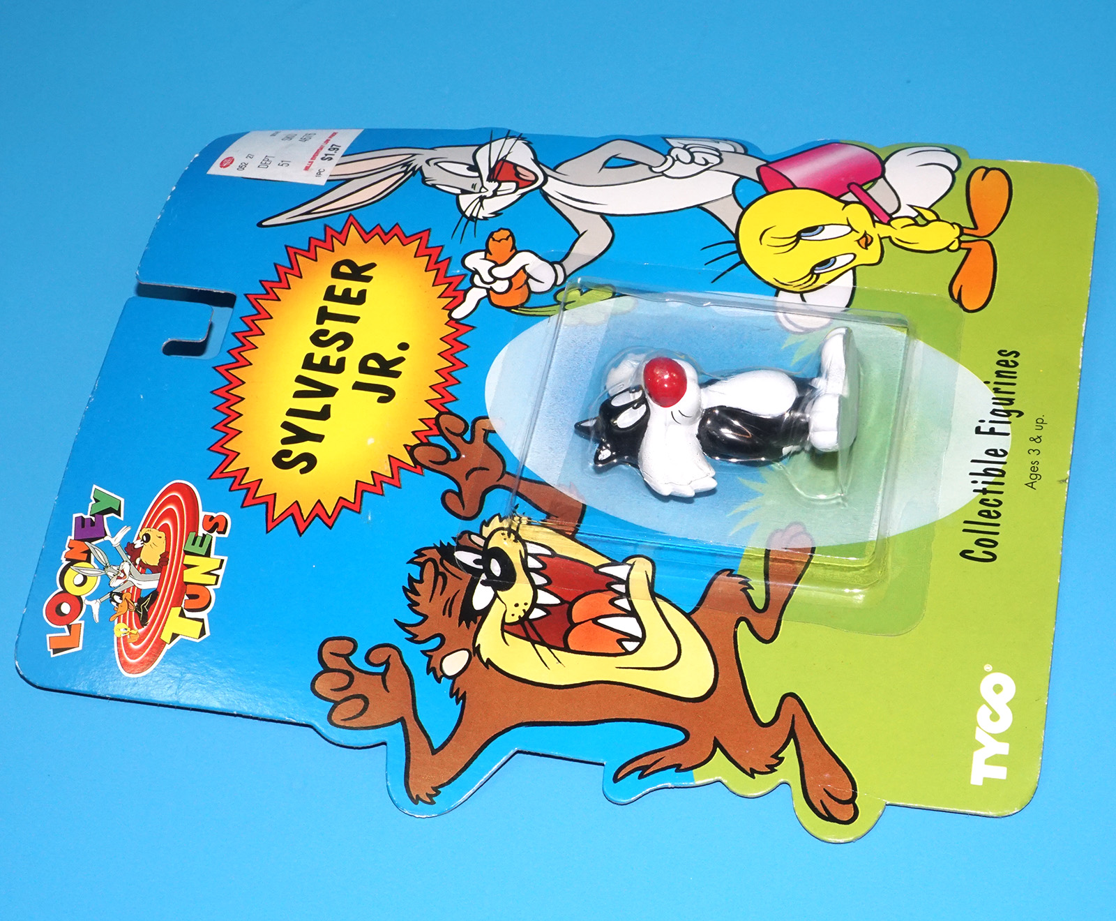 LOONEY TUNES COLLECTIBLE FIGURINES SYLVESTER JR. MOC MOSC US CARD 1994 TYCO - Image 4