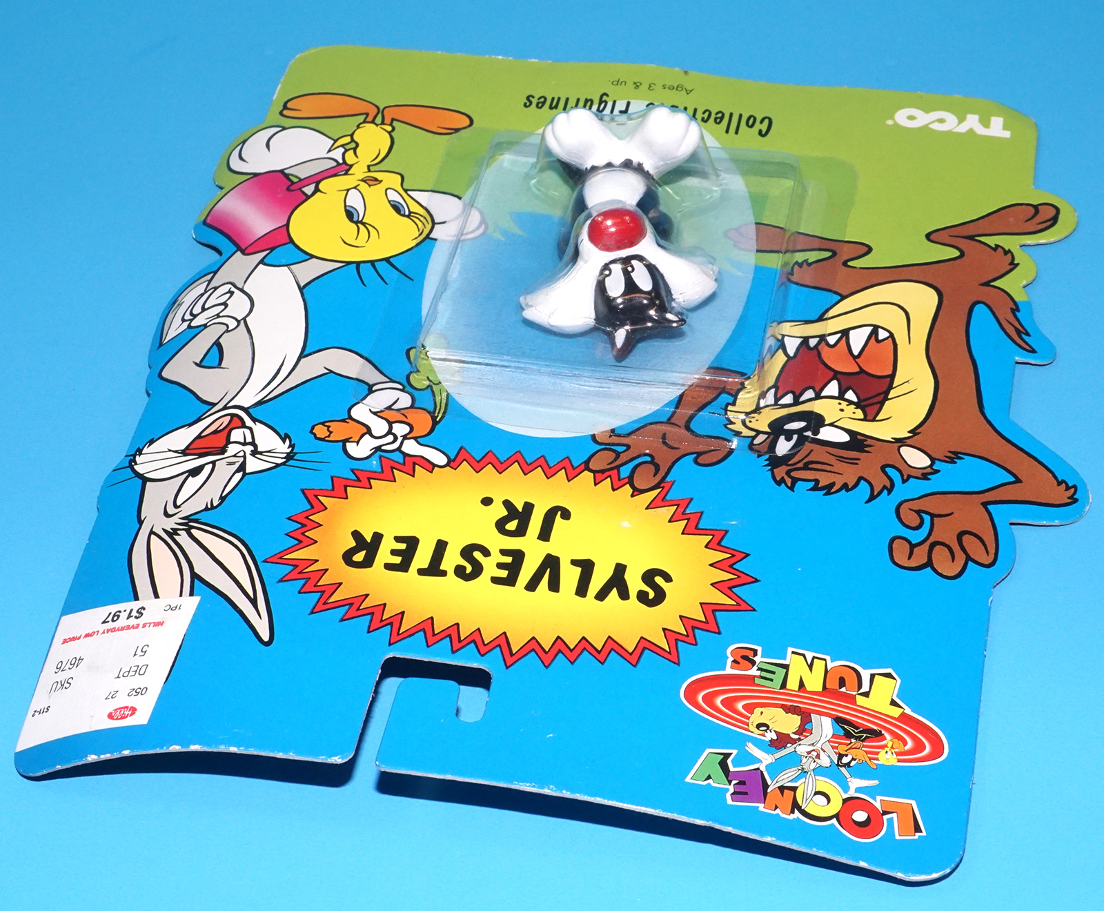 LOONEY TUNES COLLECTIBLE FIGURINES SYLVESTER JR. MOC MOSC US CARD 1994 TYCO - Image 5