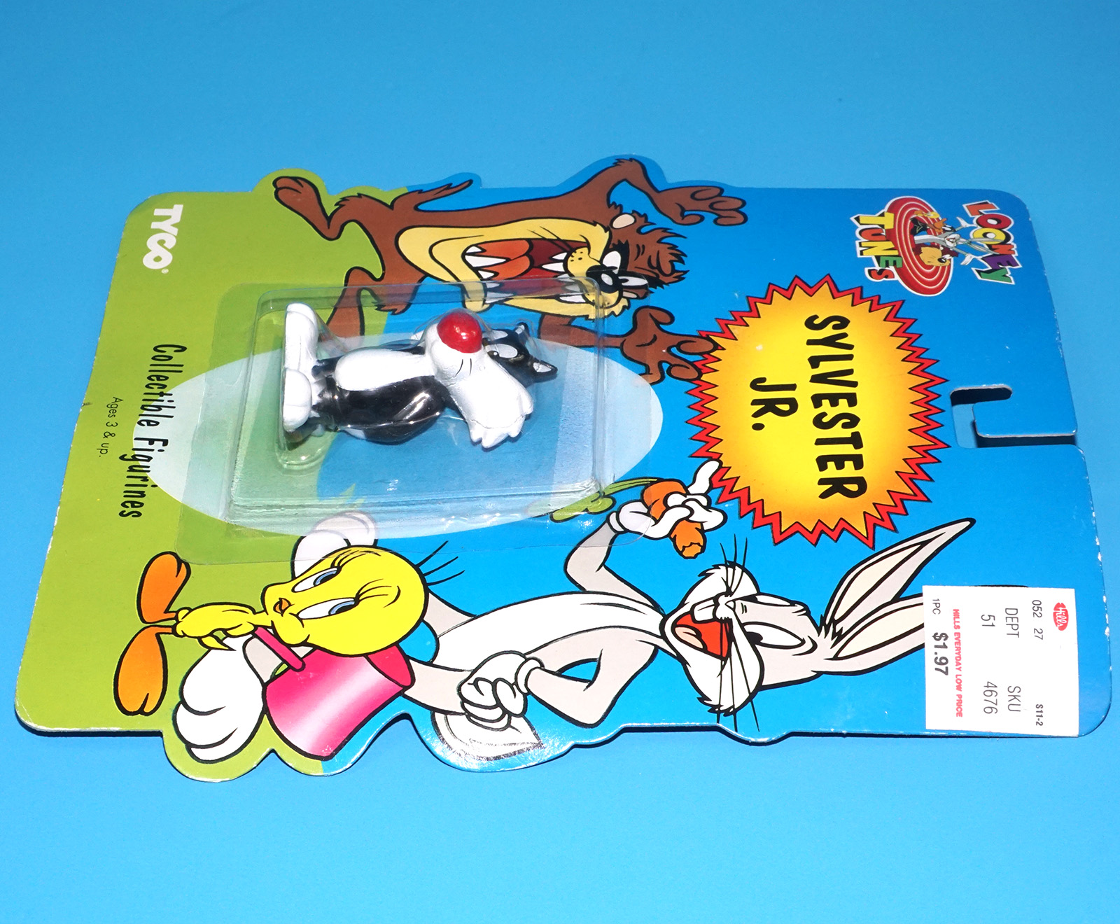 LOONEY TUNES COLLECTIBLE FIGURINES SYLVESTER JR. MOC MOSC US CARD 1994 TYCO - Image 6