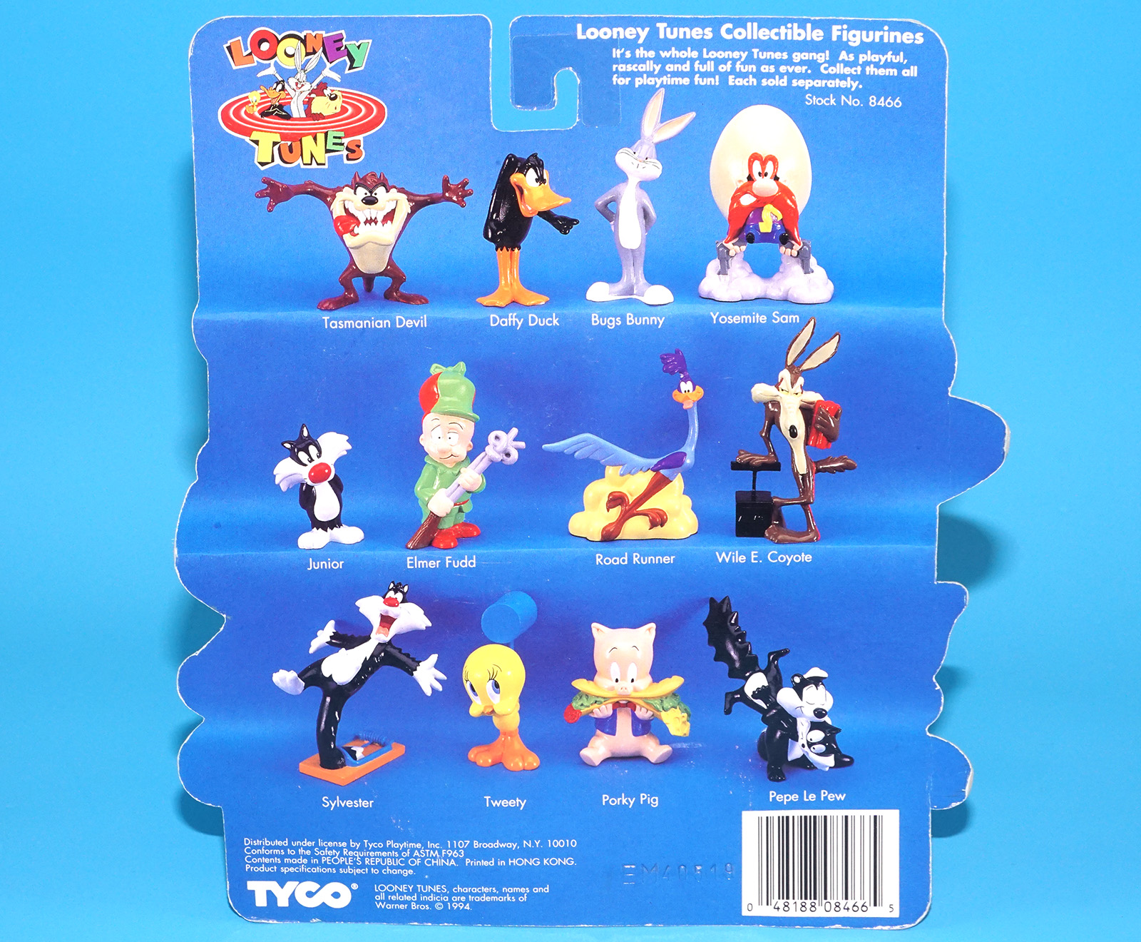 LOONEY TUNES COLLECTIBLE FIGURINES WILE E. COYOTE MOC MOSC US CARD 1994 TYCO - Image 7