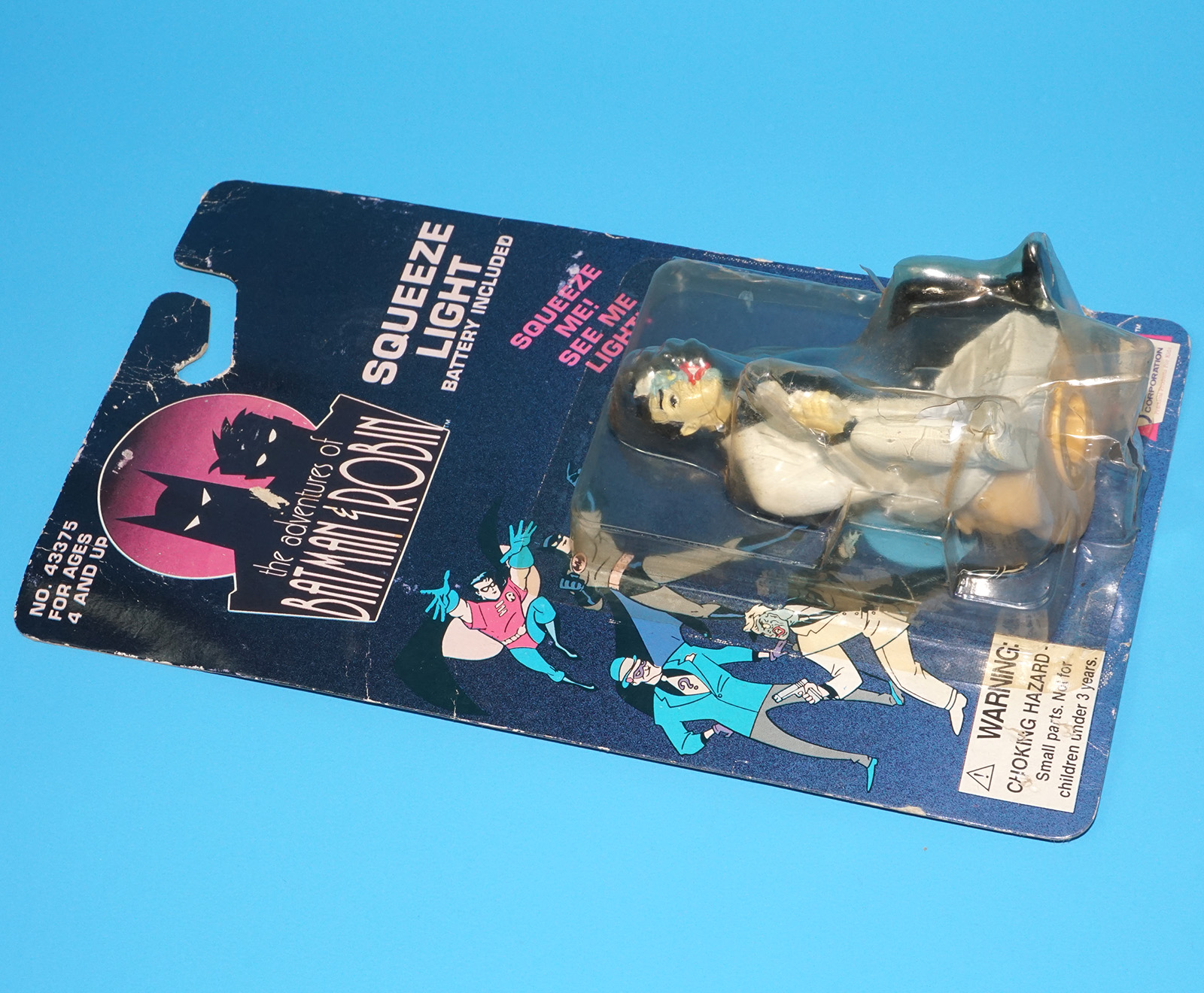 BATMAN THE ADVENTURES OF BATMAN & ROBIN SQUEEZE LIGHT TWO-FACE MOC MOSC 1994 JANEX CORPORATION - Image 3