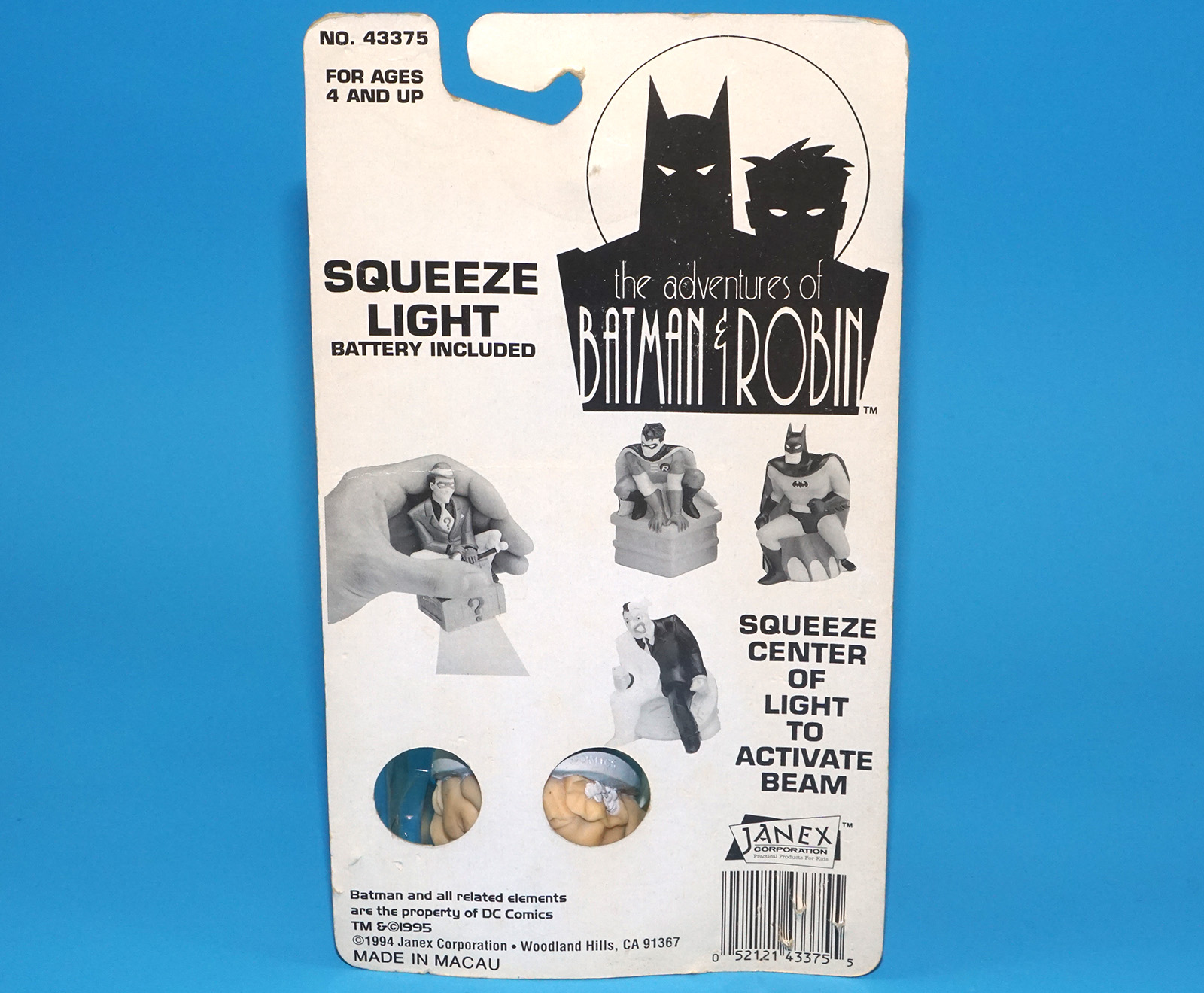 BATMAN THE ADVENTURES OF BATMAN & ROBIN SQUEEZE LIGHT TWO-FACE MOC MOSC 1994 JANEX CORPORATION - Image 10