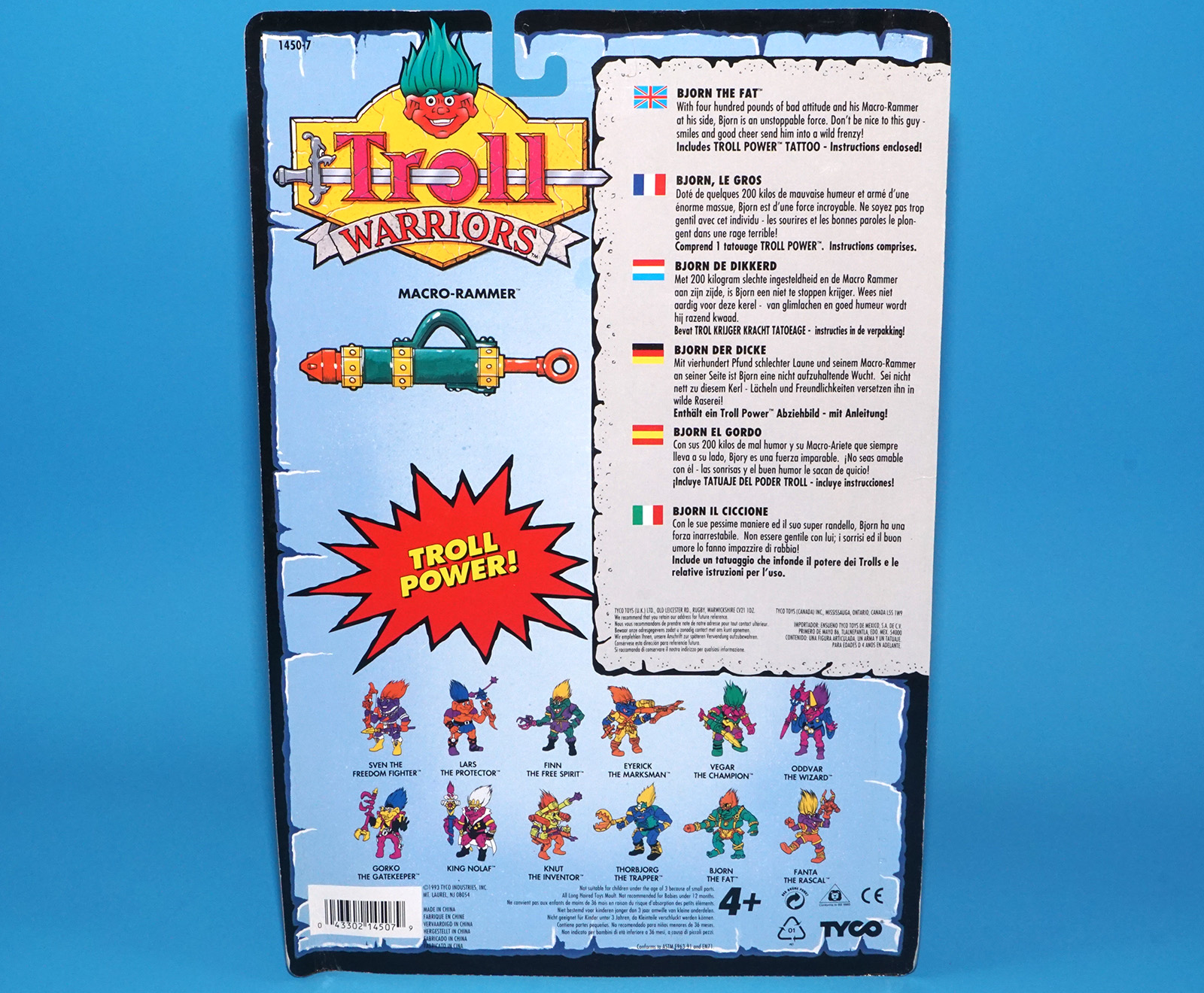 TROLL WARRIORS BJORN THE FAT MOC MOSC EURO CARD 1993 TYCO - Image 7