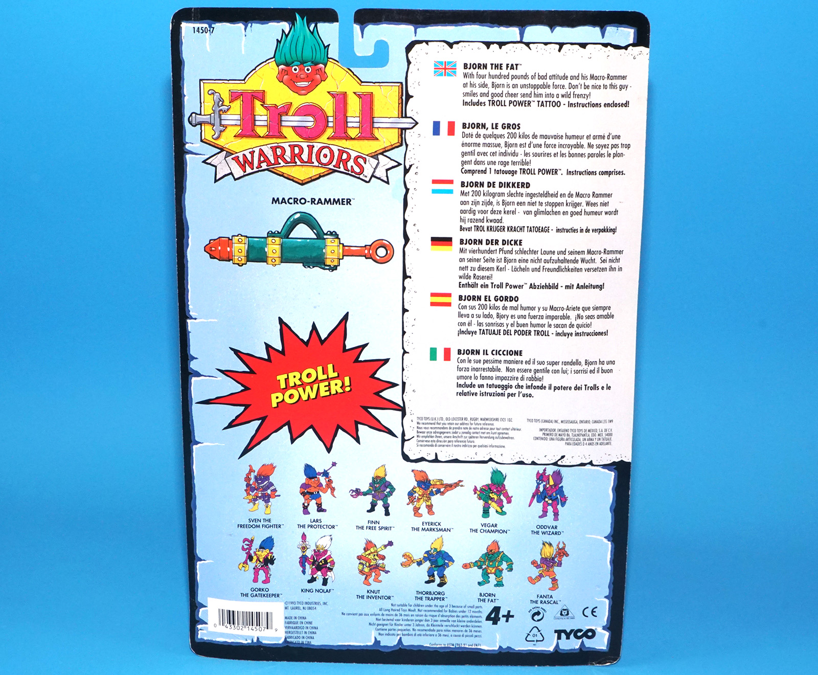 TROLL WARRIORS BJORN THE FAT MOC MOSC EURO CARD 1993 TYCO - Image 7