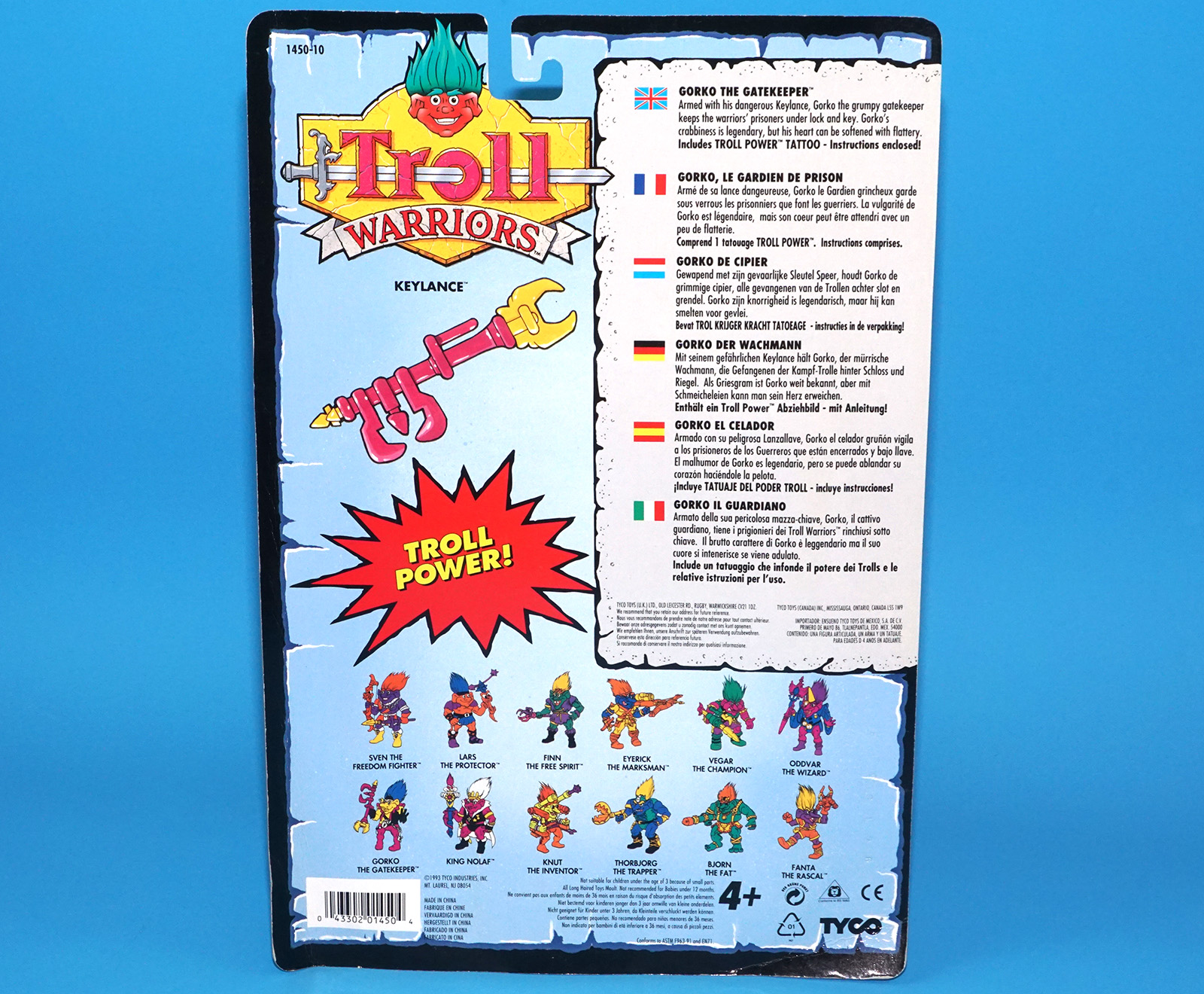 TROLL WARRIORS GORKO THE GATEKEEPER MOC MOSC EURO CARD 1993 TYCO - Image 7