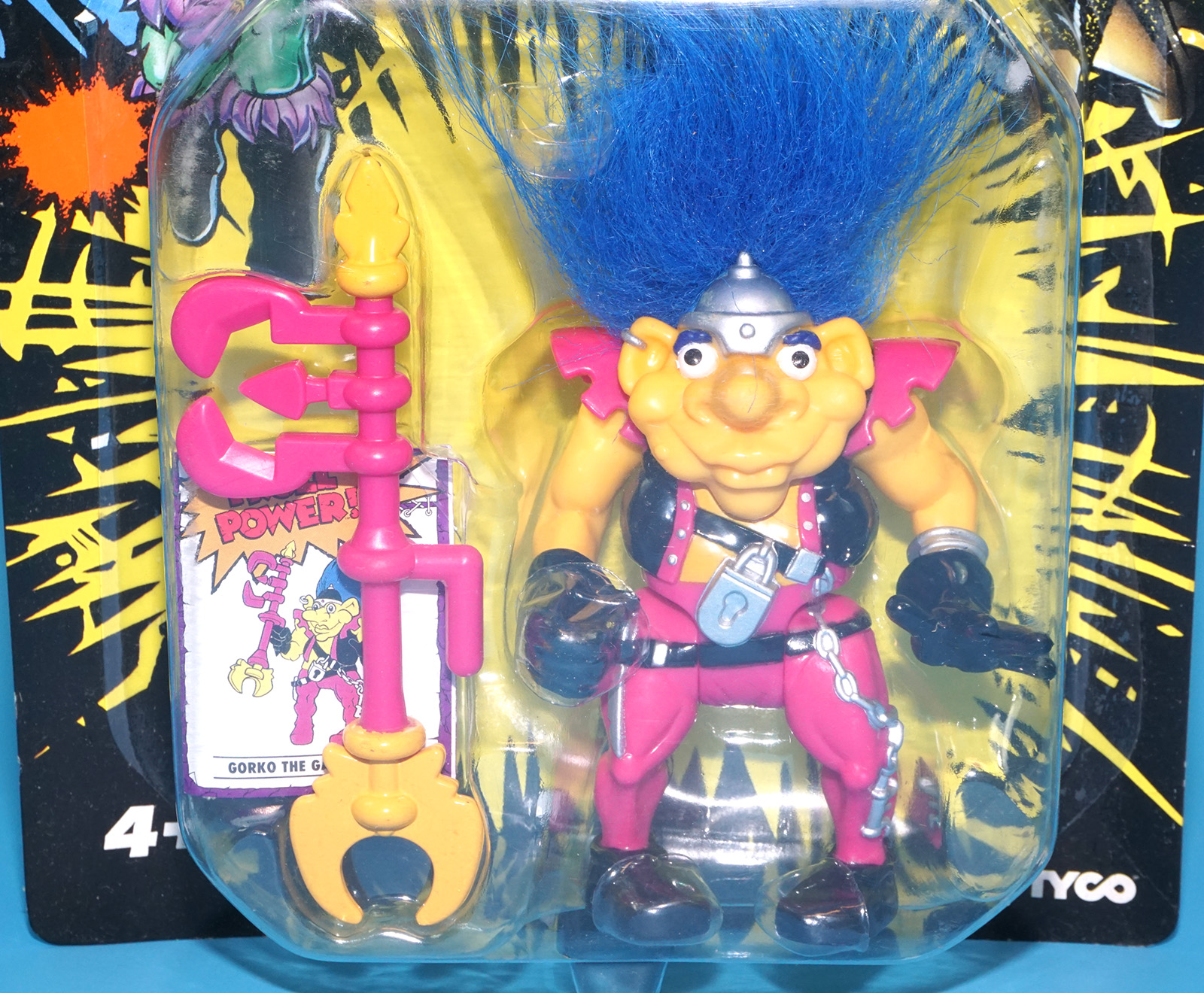 TROLL WARRIORS GORKO THE GATEKEEPER MOC MOSC EURO CARD 1993 TYCO - Image 2