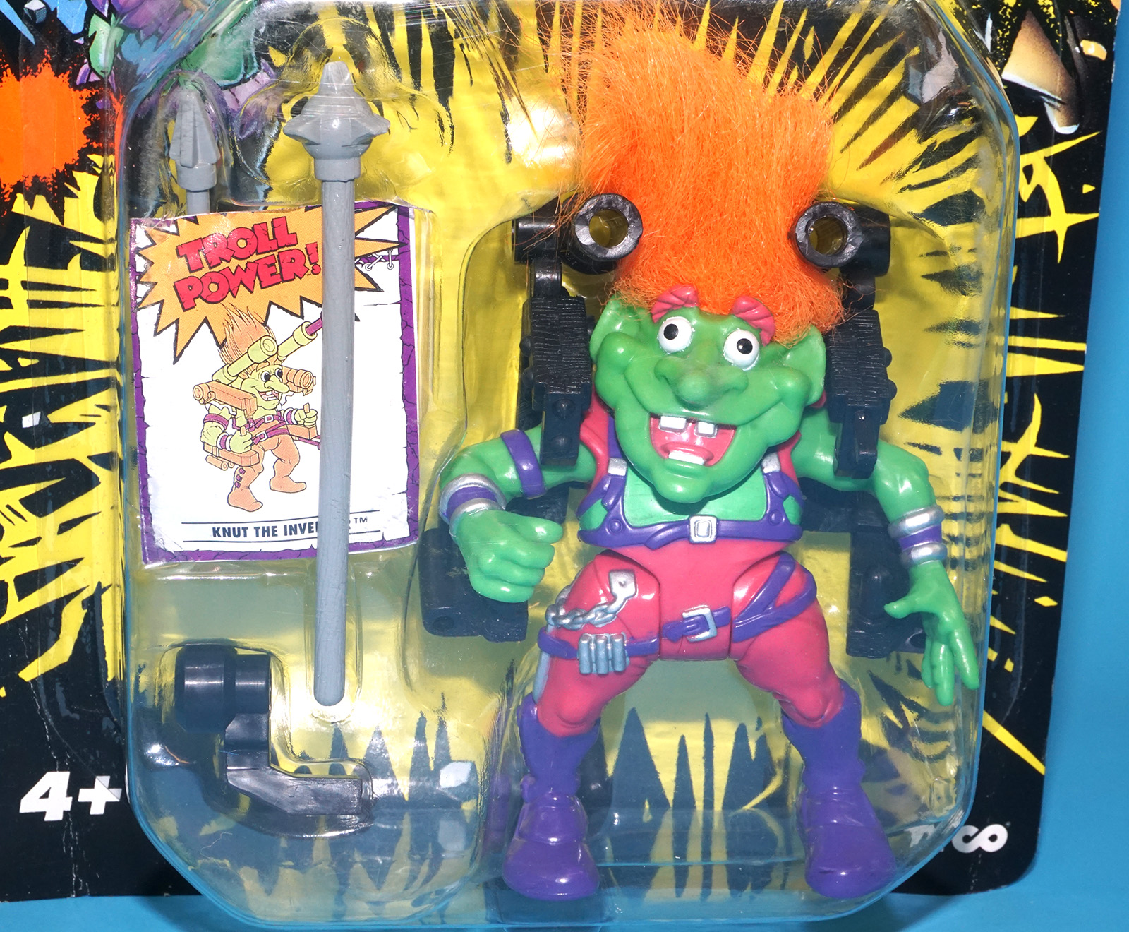 TROLL WARRIORS KNUT THE INVENTOR MOC MOSC EURO CARD 1993 TYCO - Image 2